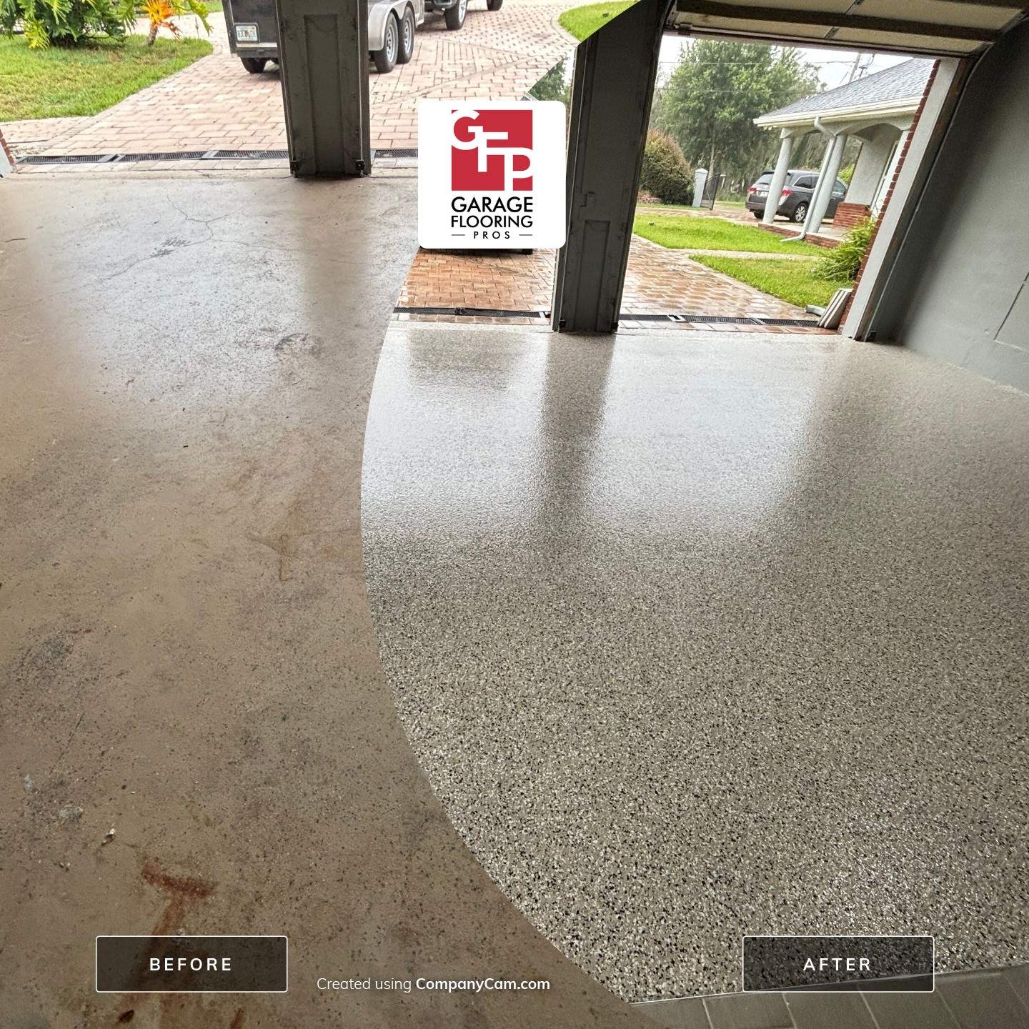 Before and after — garage floor by Garage Flooring Pros